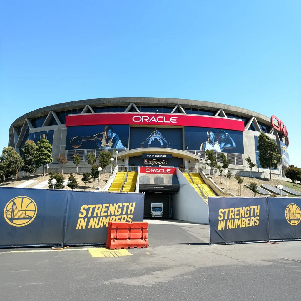 Commercial Wrap Install - Golden State Warriors - Oracle Arena
