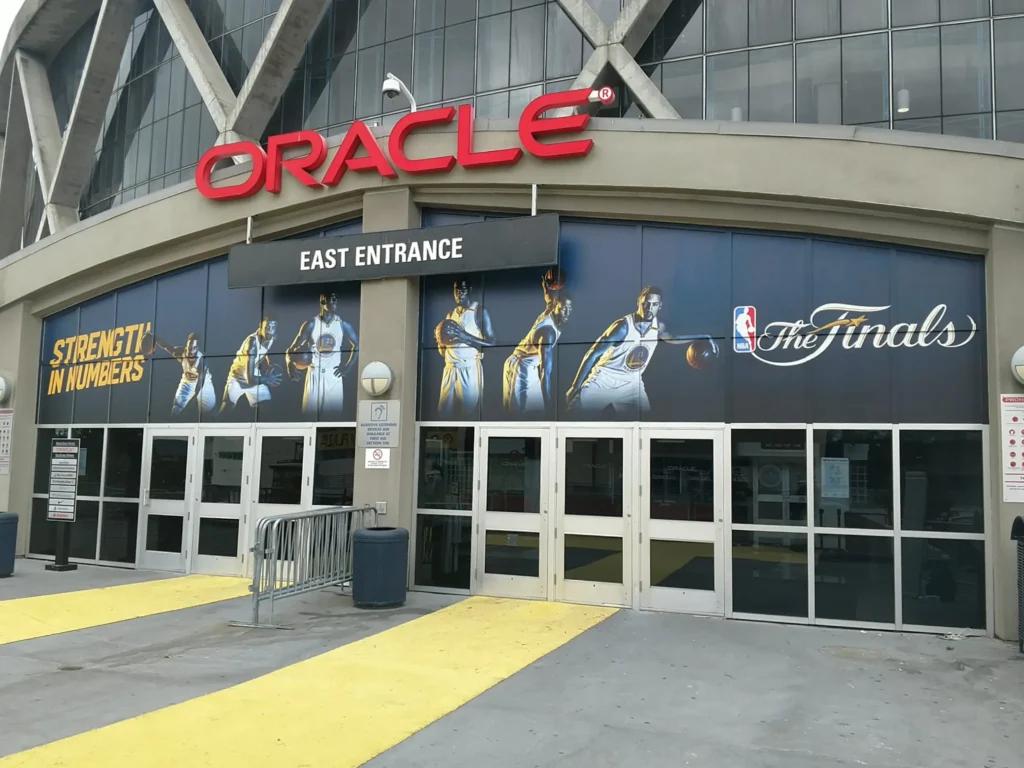 Commercial Wrap Install - Golden State Warriors - Oracle Arena