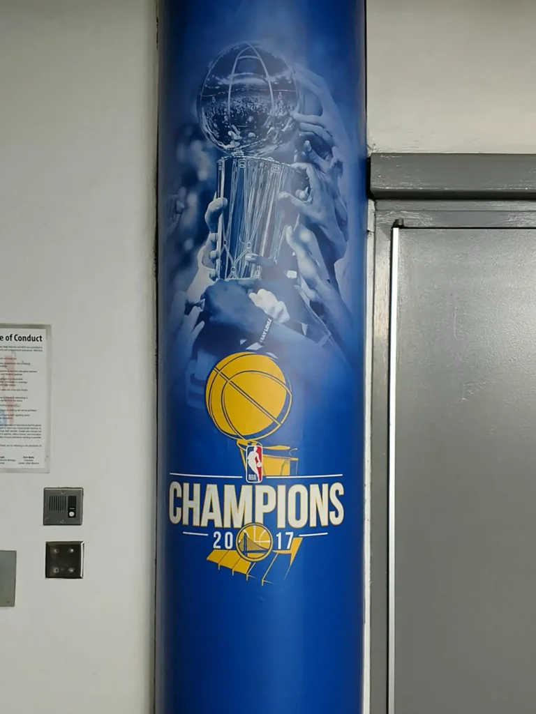 Commercial Wrap Install - Golden State Warriors - Oracle Arena