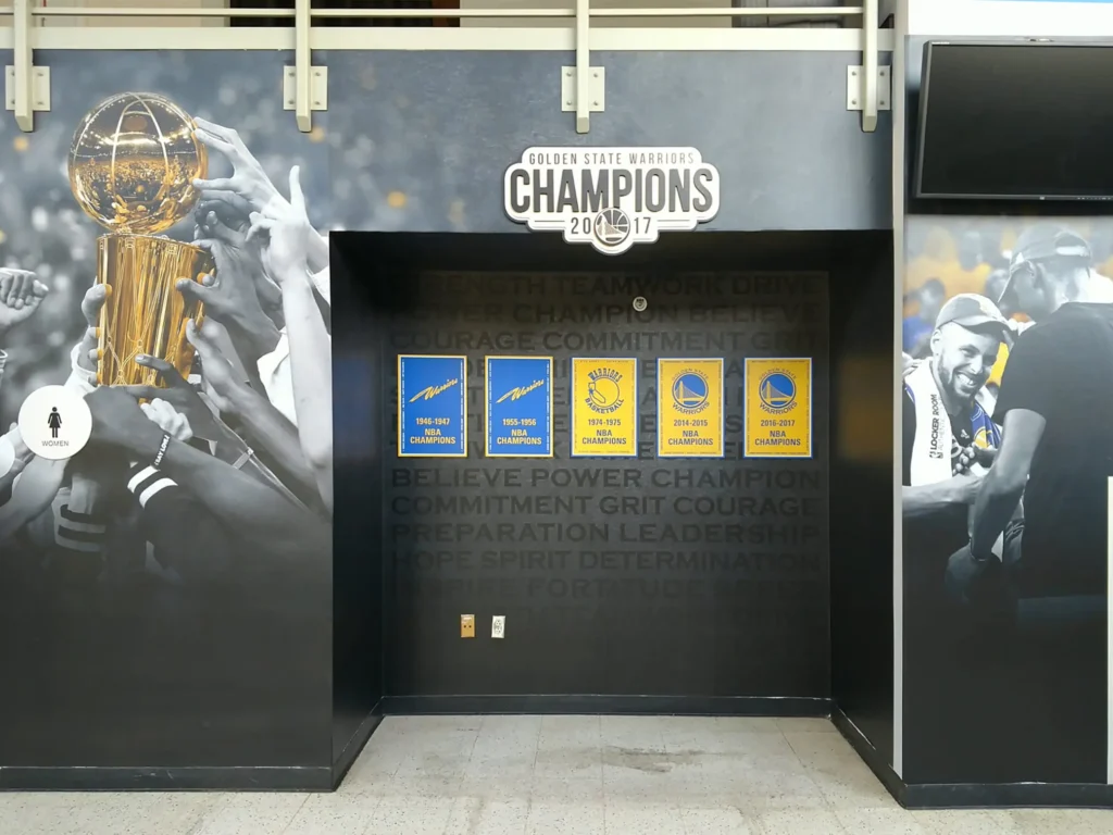 Commercial Wrap Install - Golden State Warriors - Oracle Arena