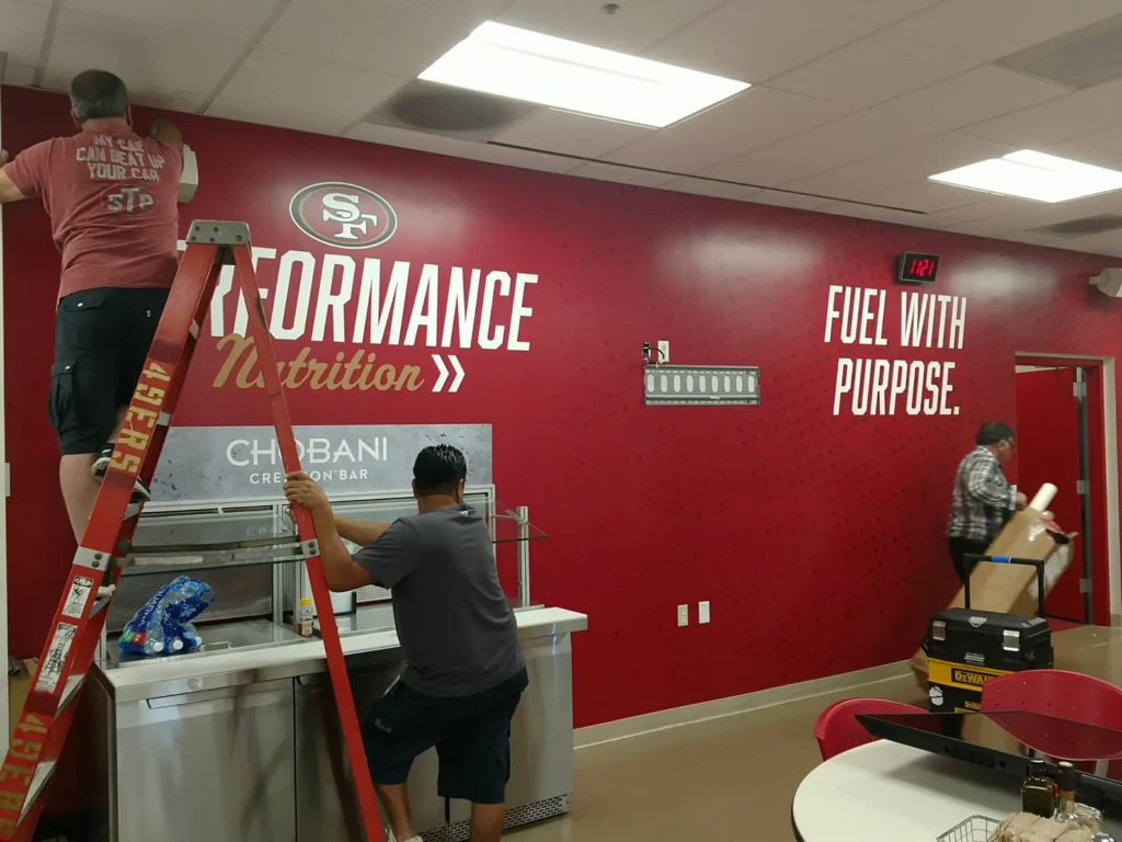 Commercial Wrap Install - 49ers NFL - Levis Stadium - Santa Clara CA