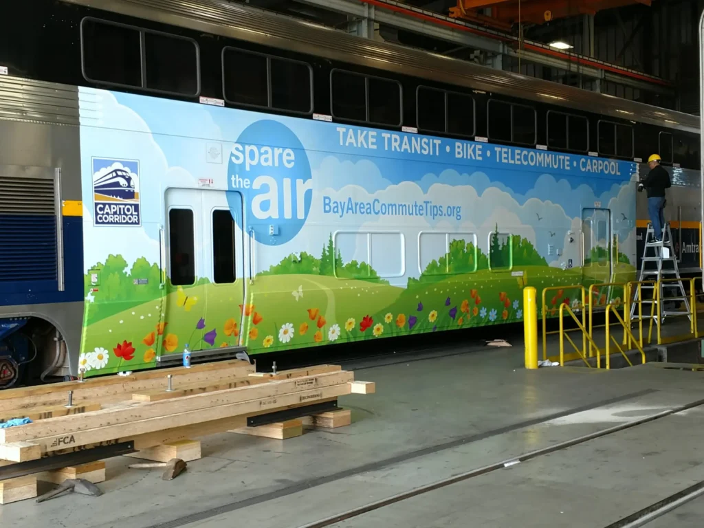 Commercial Wrap Installation - AMTRAK - San Francisco CA
